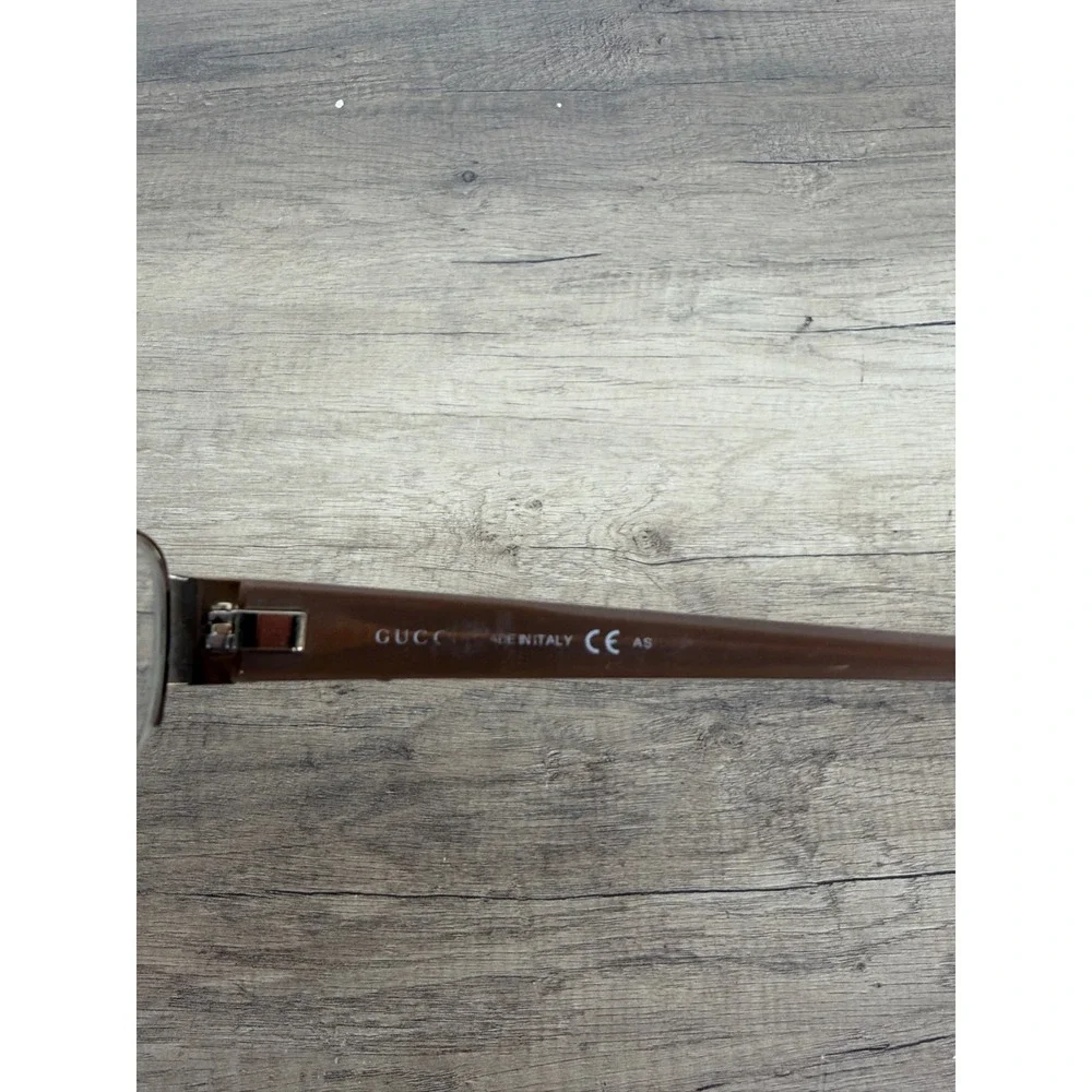 Gucci GG 2378 MI2 135 Brown Semi Rimless Rectangular Eyeglasses Frames Italy
